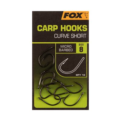 Гачки Fox Carp Hooks Curve Shank Short CHK235 фото