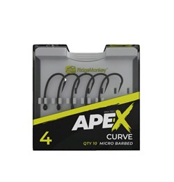 Крючки RidgeMonkey Ape-X Curve Barbed - фото 13340