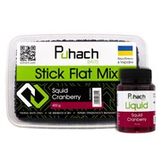 Набор Puhach Baits Stick Flat Mix + Liquid 70 ml Squid Cranberry (Кальмар Клюква)