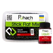 Набор Puhach Baits Stick Flat Mix + Liquid 70 ml – Squid Strawberry (Кальмар Клубника)