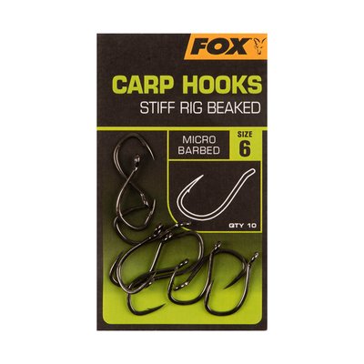 Крючки Fox Carp Hooks Stiff Rig Beaked CHK239 фото