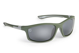 Серебристо-зеленые солнцезащитные очки Fox